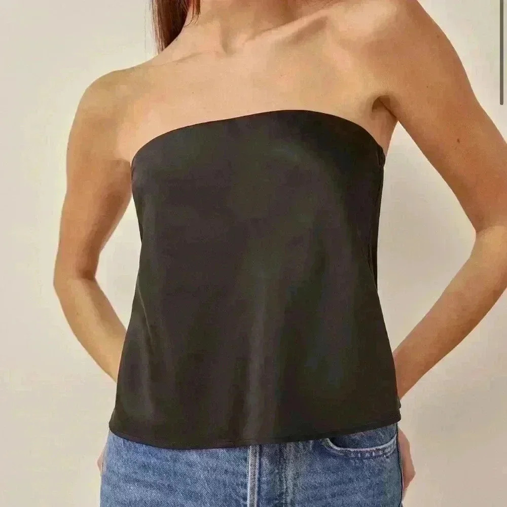 Reformation Spritz Silk Top